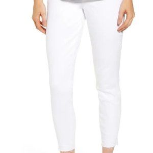 Spanx Denim Skinny Jean Leggings White 20229R Size XL High Rise Distress…